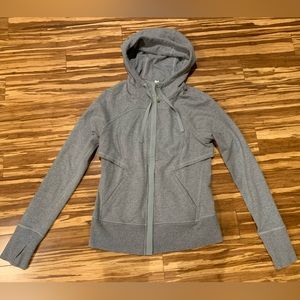 Lululemon gray hooded woman’s jacket size 8
